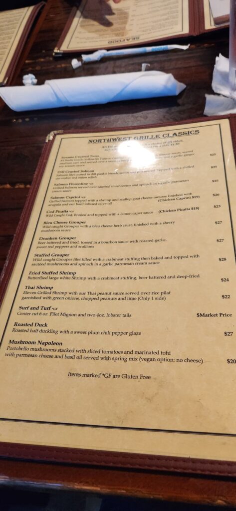 Northwest Grille Menu 8